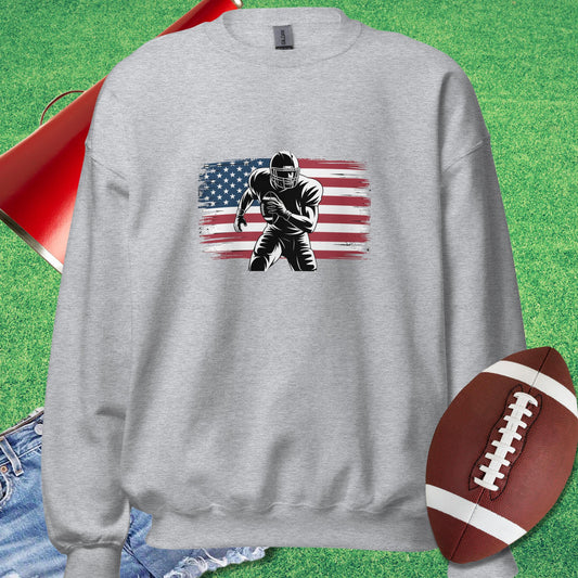 Gridiron Glory Sweatshirt in Sport Grey - Patriotic Sweatshirt by Sideline Gods