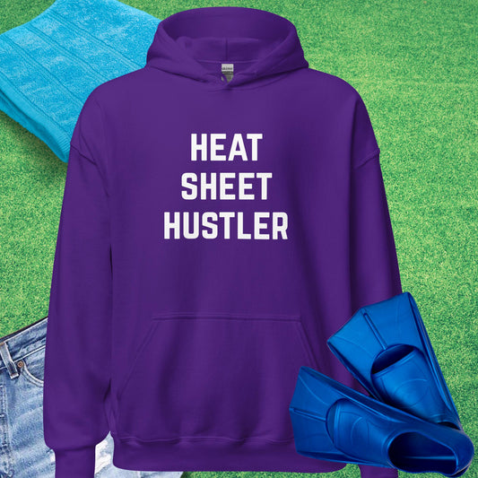 Heat Sheet Hustler Hoodie in Purple - Funny Sports Hoodie | Sideline Gods