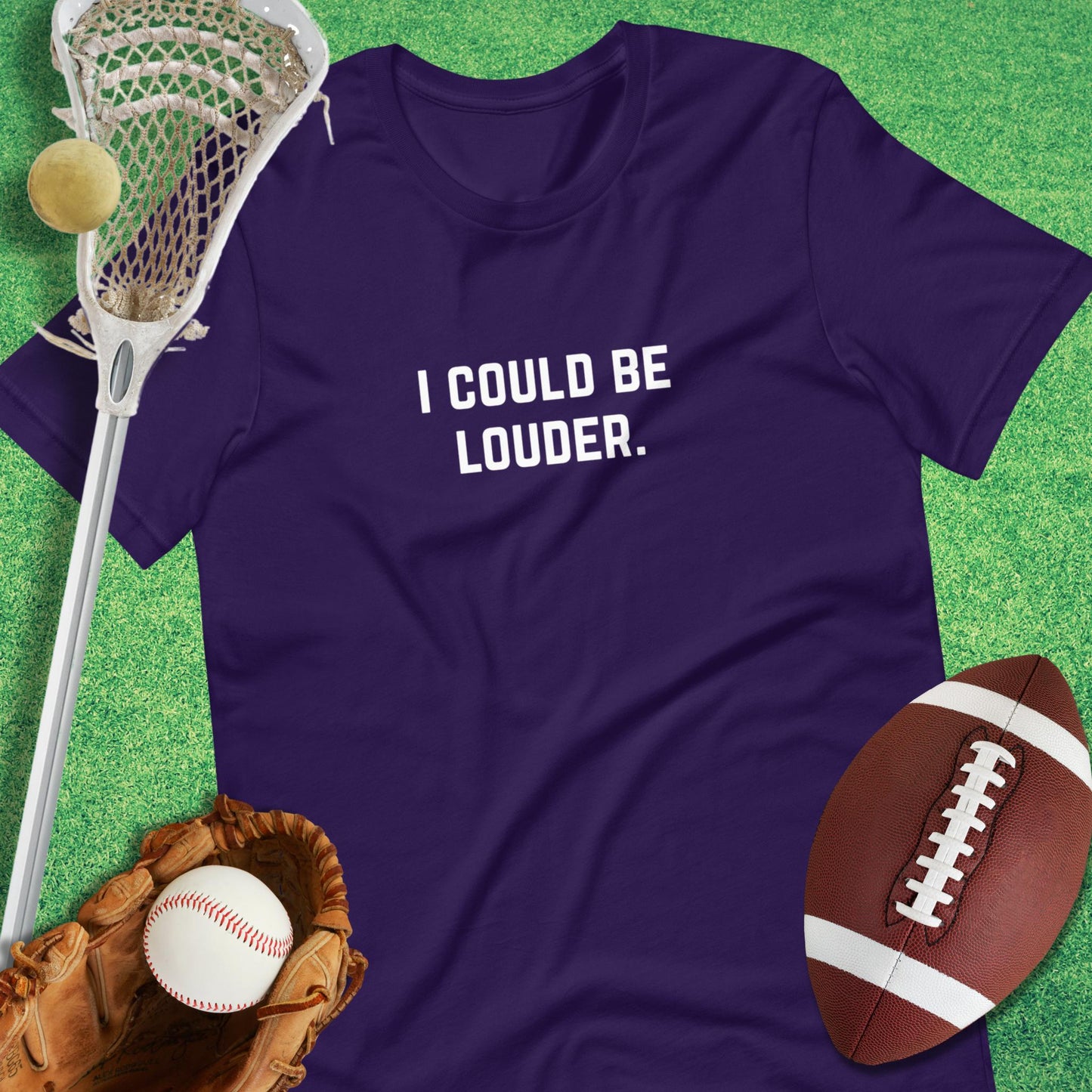 I Could Be Louder T-Shirt in Team Purple - sports parents T-Shirt | Sideline Gods