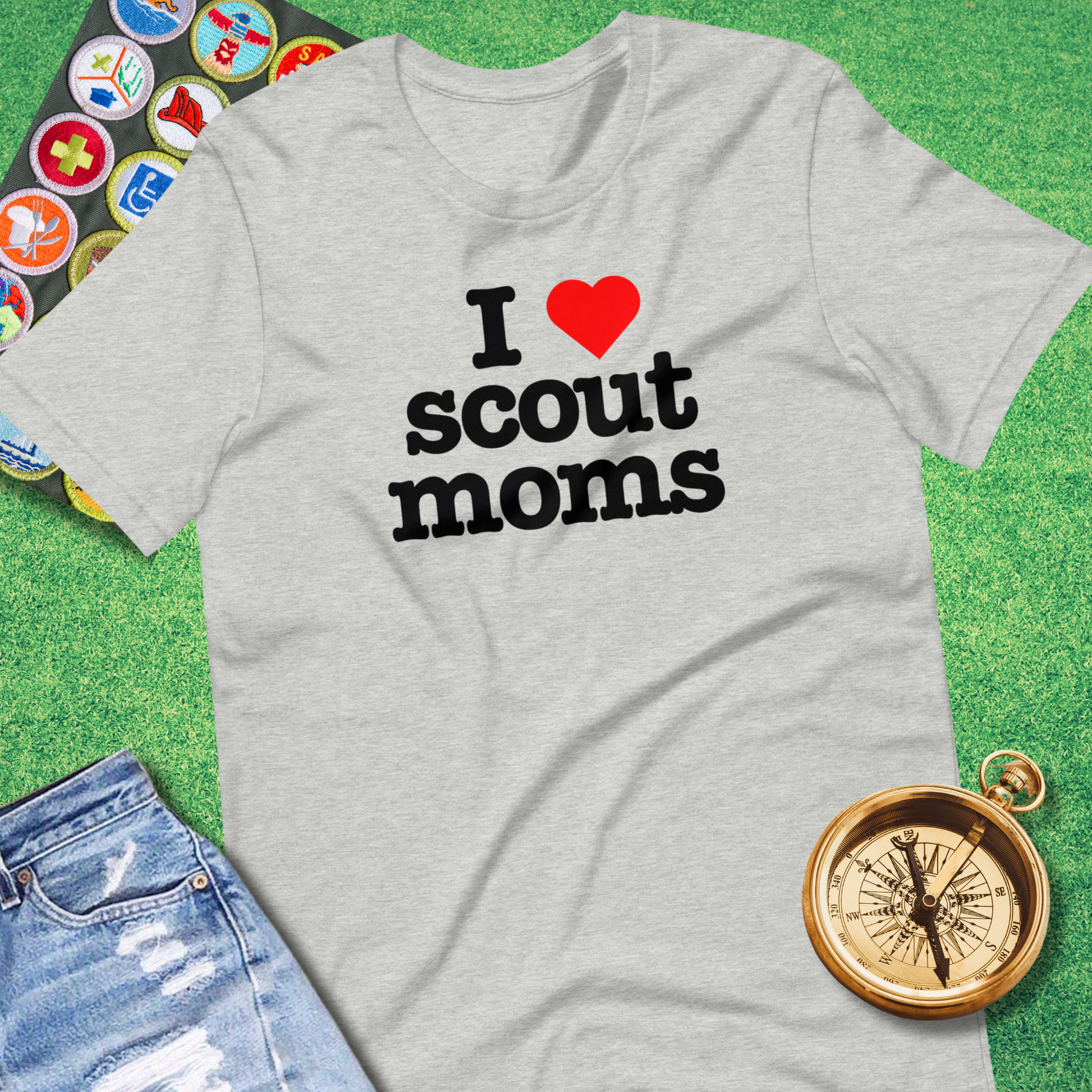 I Heart Scout Moms T-Shirt in Athletic Heather - Boy Scouts T-Shirt | Sideline Gods