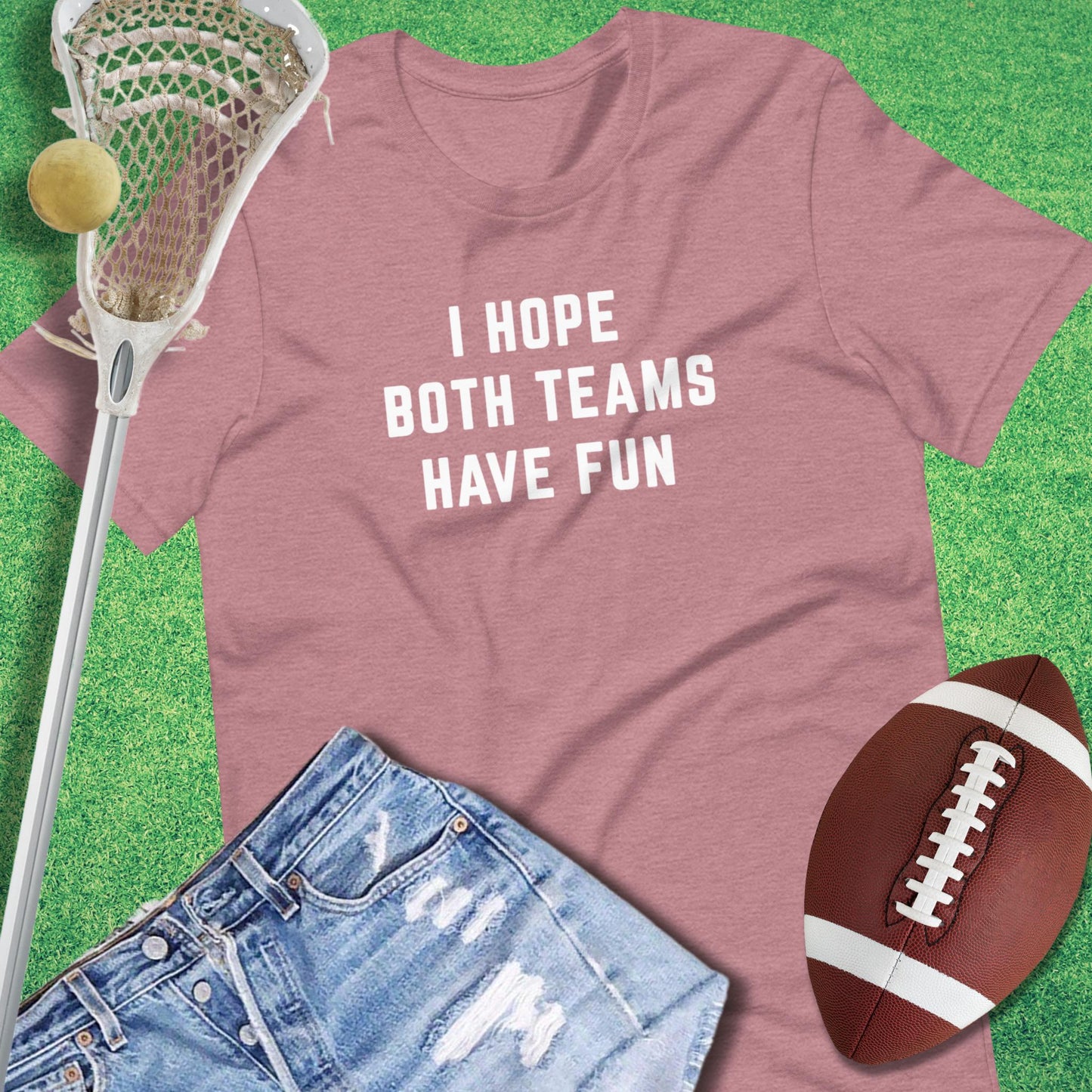 I Hope Both Teams Have Fun T-Shirt in Heather Orchid - sports parents T-Shirt | Sideline Gods