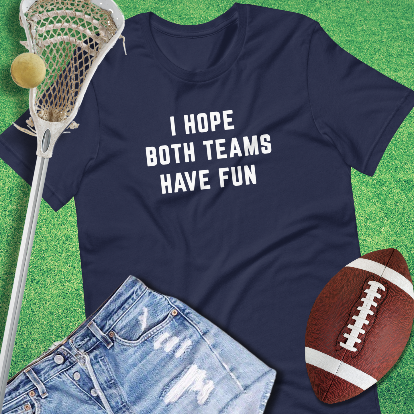 I Hope Both Teams Have Fun T-Shirt in Navy - sarcastic sports  T-Shirt | Sideline Gods