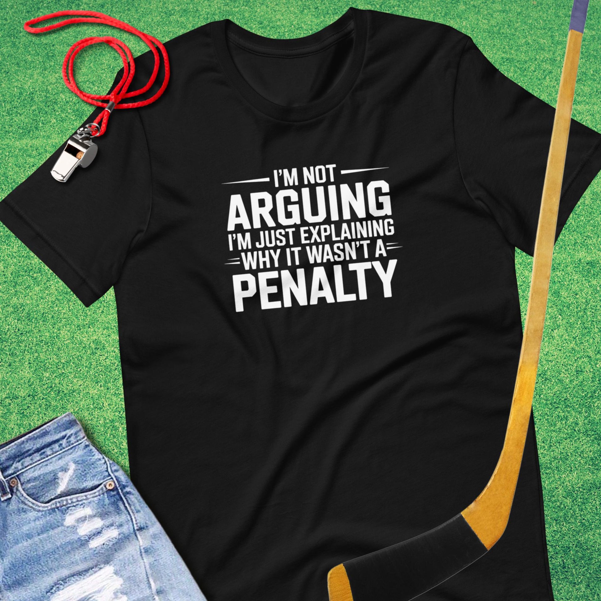 I'm Not Arguing T-Shirt in Black - Funny Ice Hockey Gear | Sideline Gods