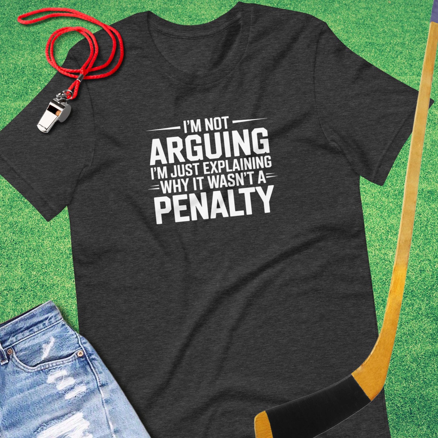 I'm Not Arguing T-Shirt in Dark Grey Heather - Funny Ice Hockey T-Shirt | Sideline Gods