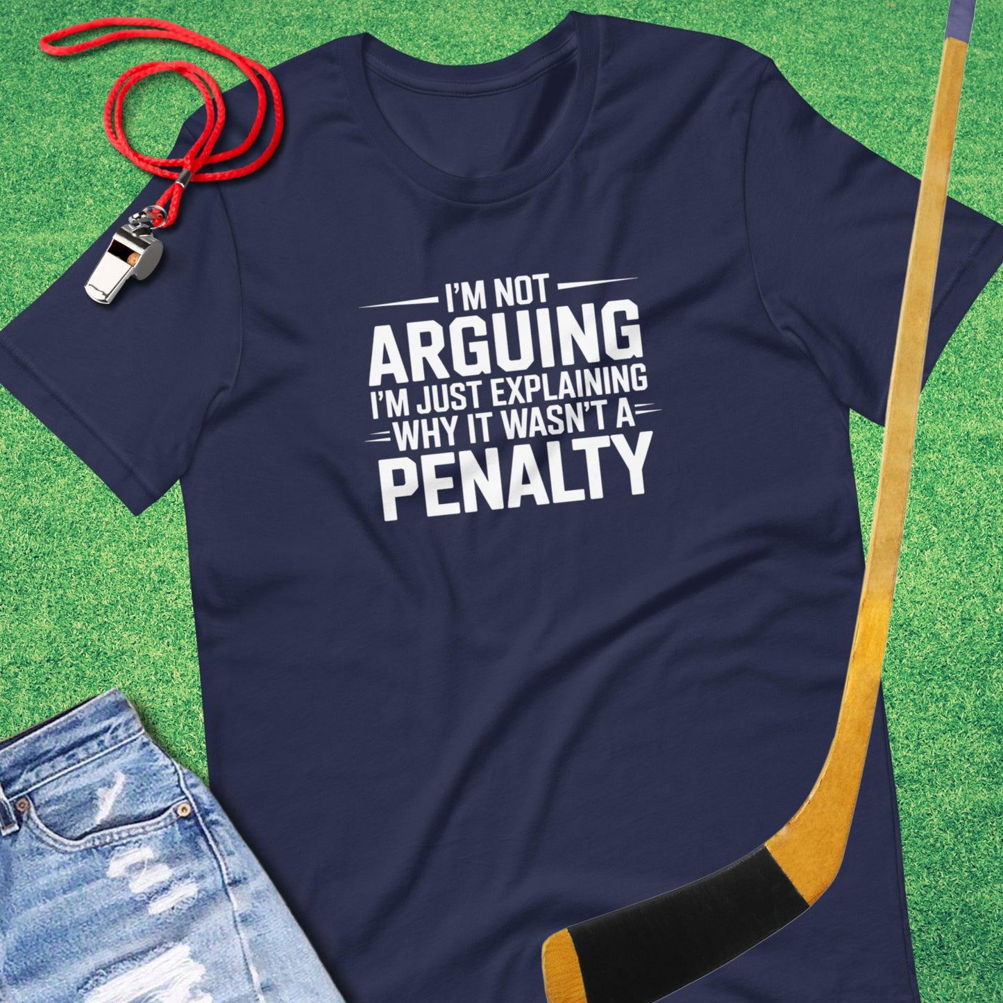 I'm Not Arguing T-Shirt in Navy - Funny Hockey T-Shirt | Sideline Gods