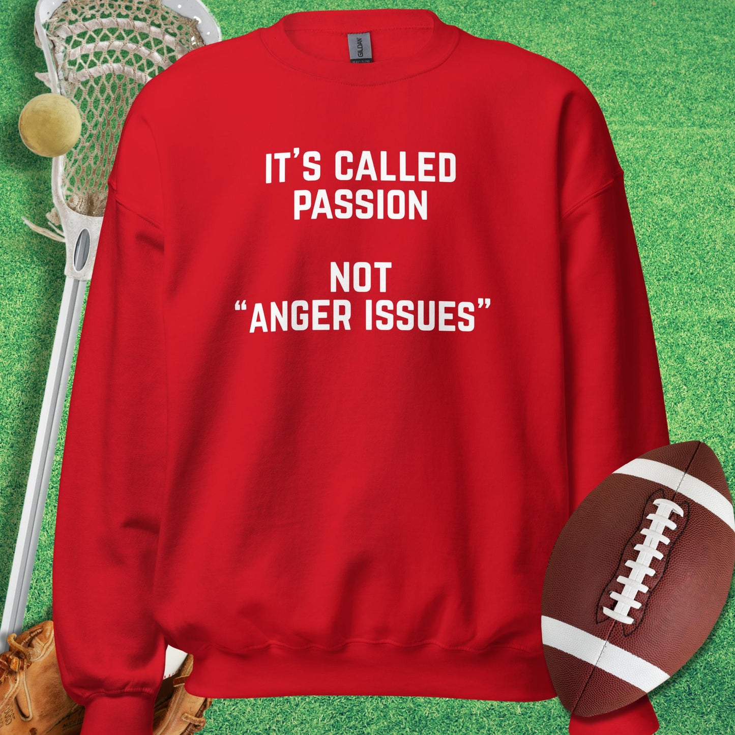 It's Called Passion Sweatshirt in Red - sarcastic sports  Sweatshirt | Sideline Gods