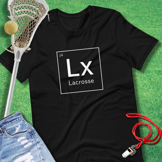Lacrosse Element T-Shirt in Black - Classic Lacrosse T-Shirt | Sideline Gods