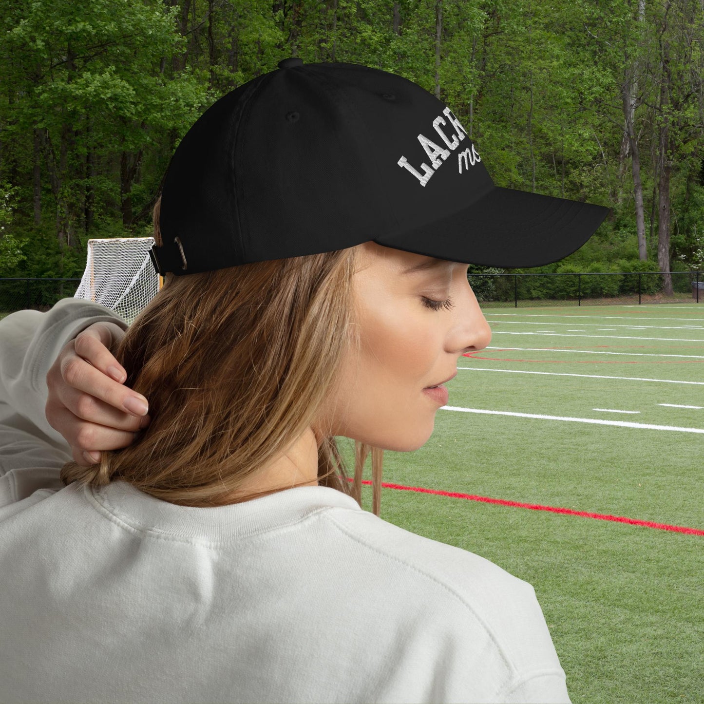 Lacrosse Mom Script Hat in  - Fun Lacrosse Mom Hat | Sideline Gods