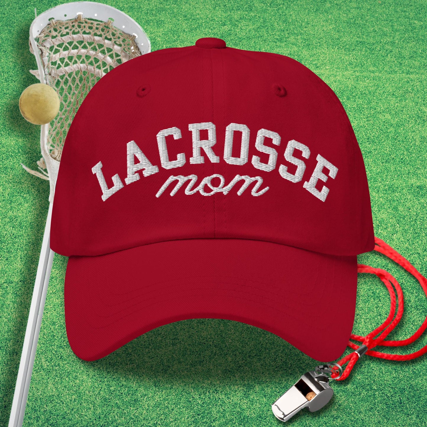 Lacrosse Mom Script Hat in Carnberry - Lacrosse Mom Tournaments Hat | Sideline Gods