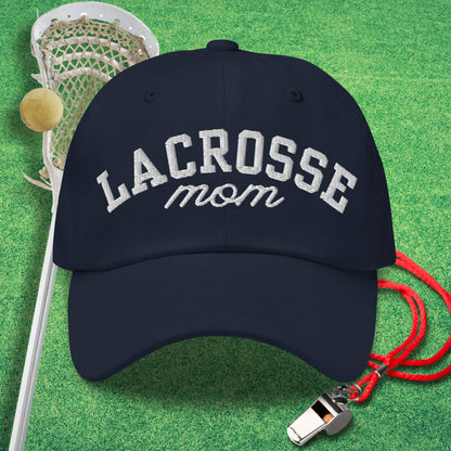 Lacrosse Mom Script Hat in Navy - Lacrosse Mom Hat | Sideline Gods