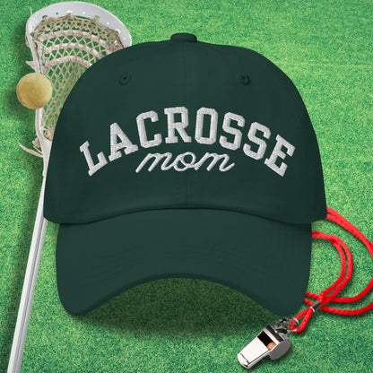 Lacrosse Mom Script Hat in Spruce - Lacrosse Mom Tournament Hat | Sideline Gods