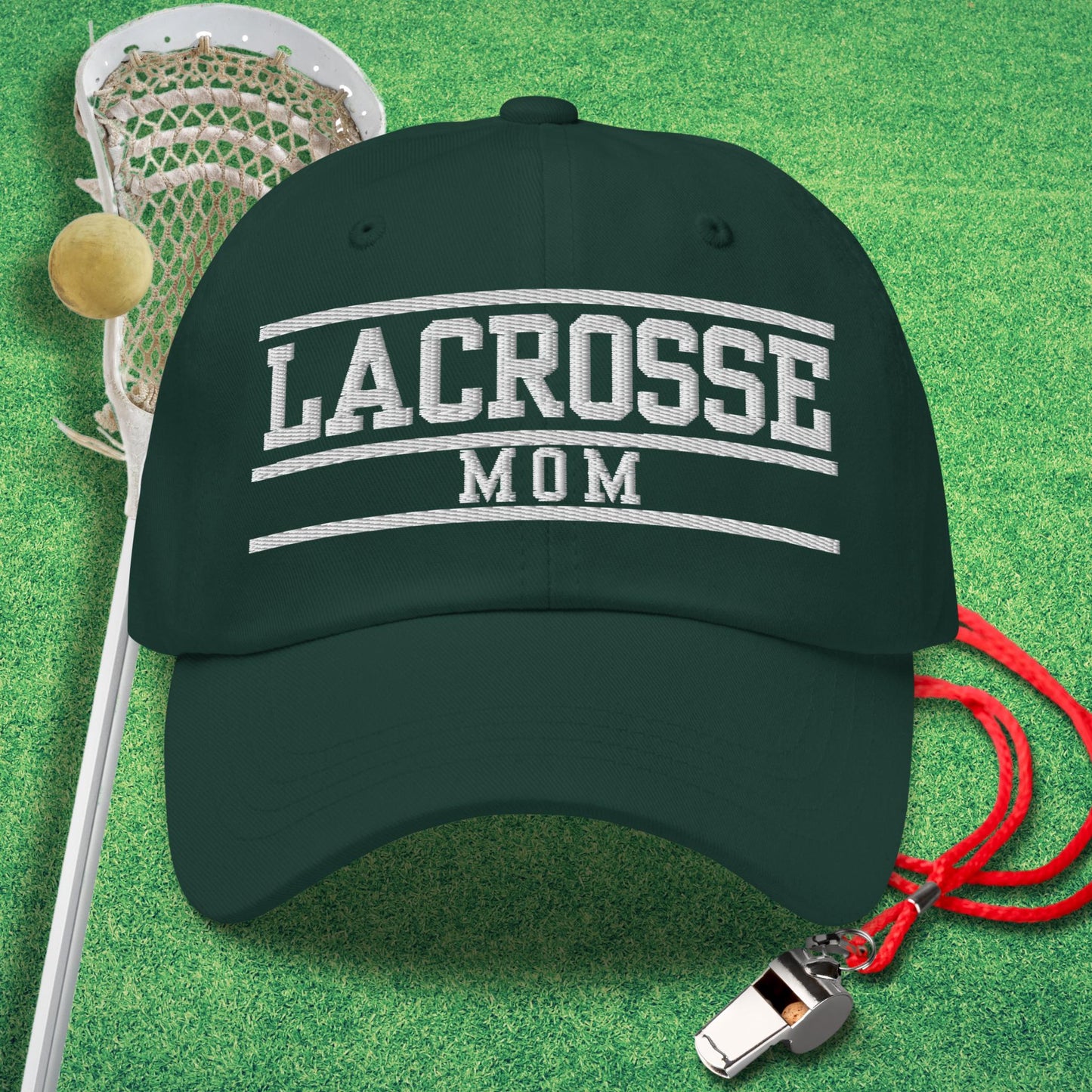 Lacrosse Mom Varsity Hat in Spruce - Lacrosse Mom Tournaments Hat | Sideline Gods