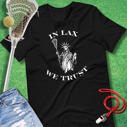 Liberty Lax T-Shirt in Black - Lacrosse T-Shirt for Players and Fans | Sideline Gods