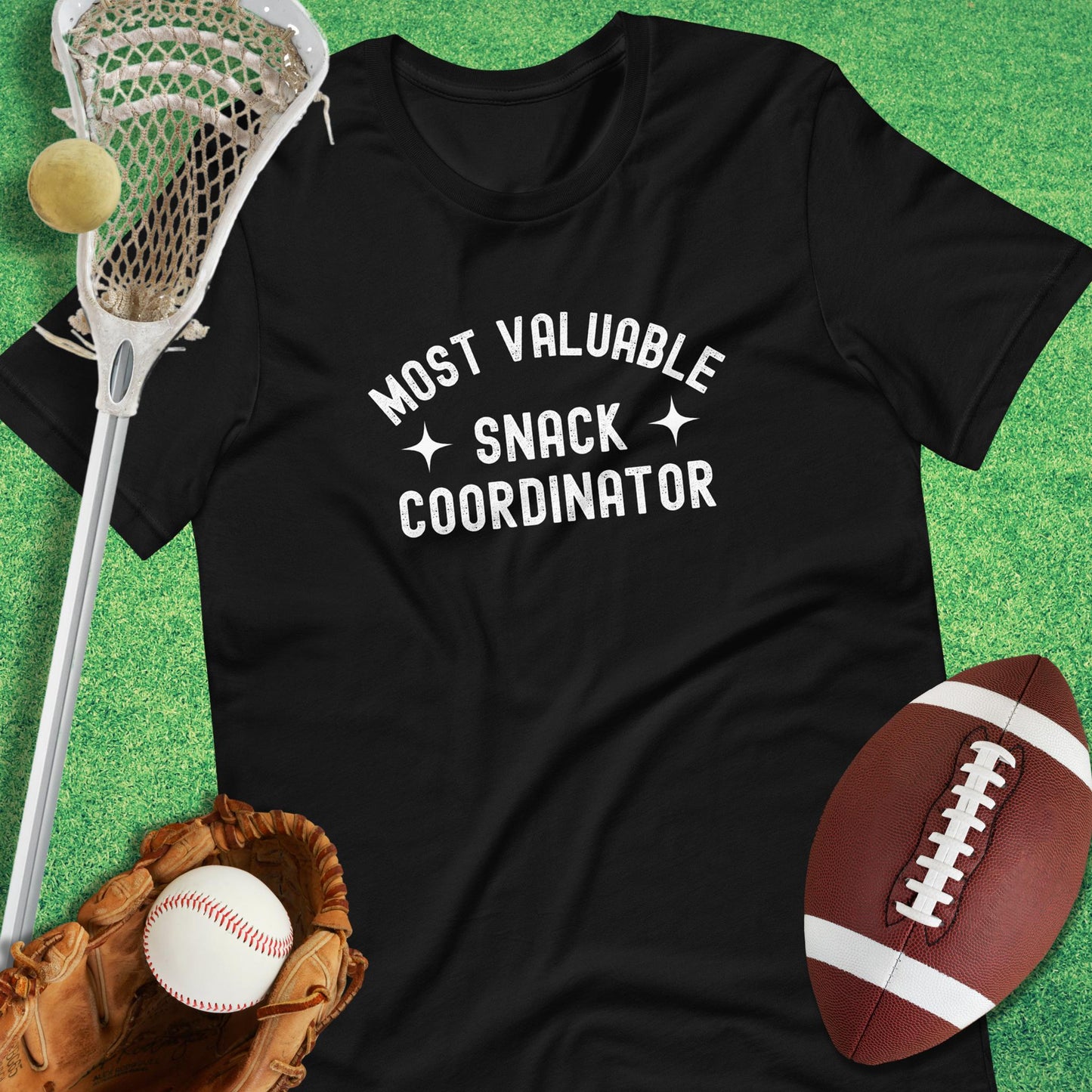 Most Valuable Snack Coordinator T-Shirt in Black - game day T-Shirt | Sideline Gods