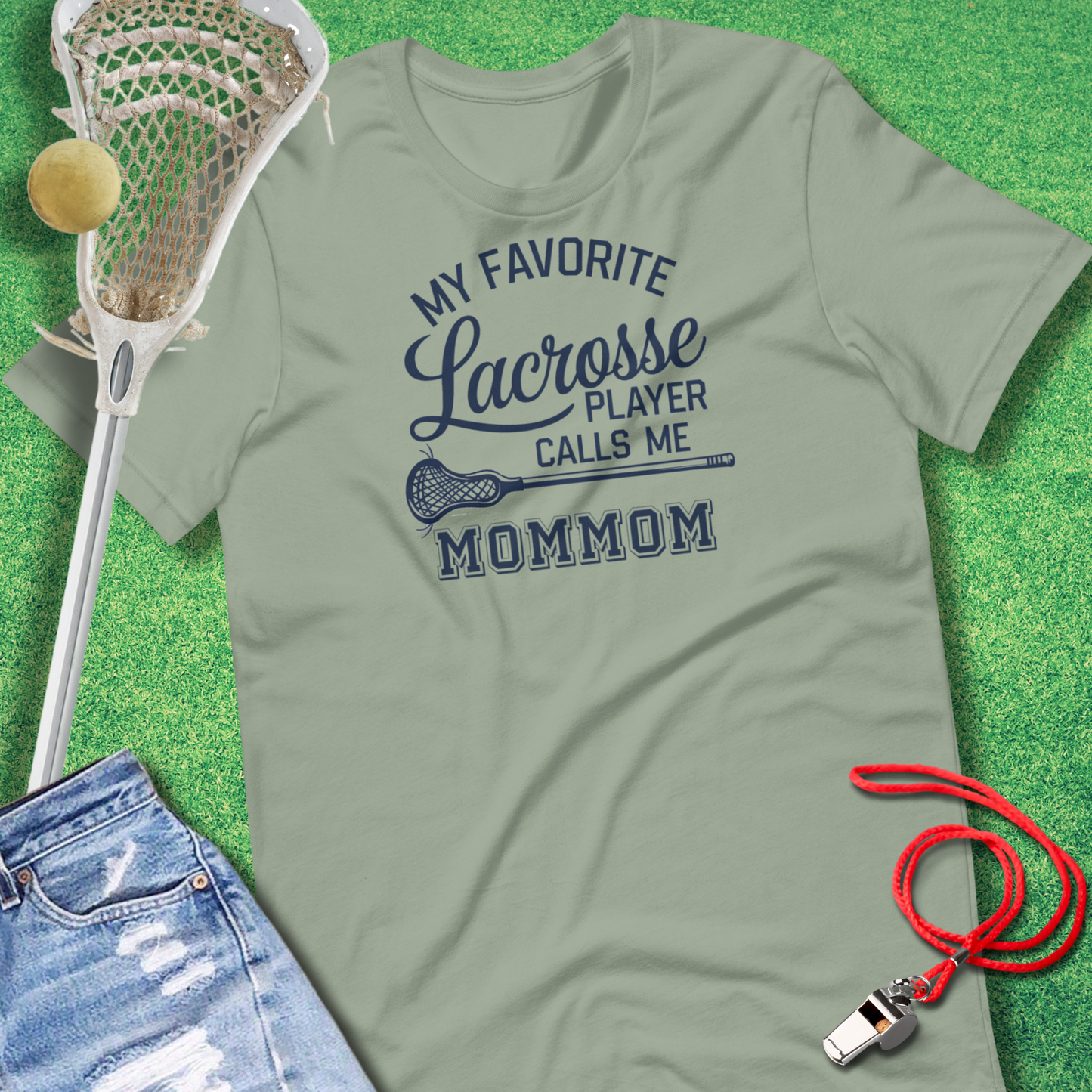 My Favorite Lacrosse Player Calls Me MomMom T-Shirt