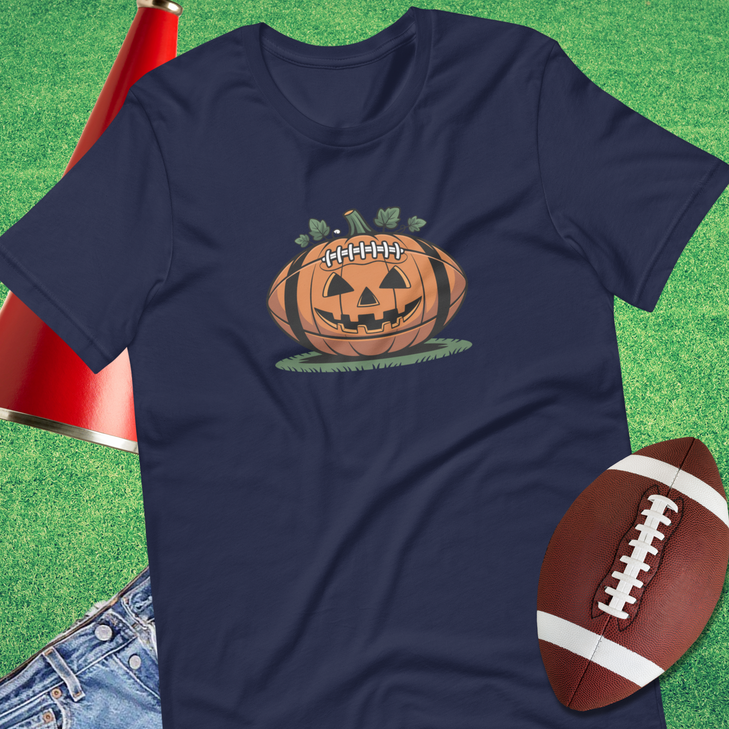 Pigskin Pumpkin graphic – pumpkin with football design