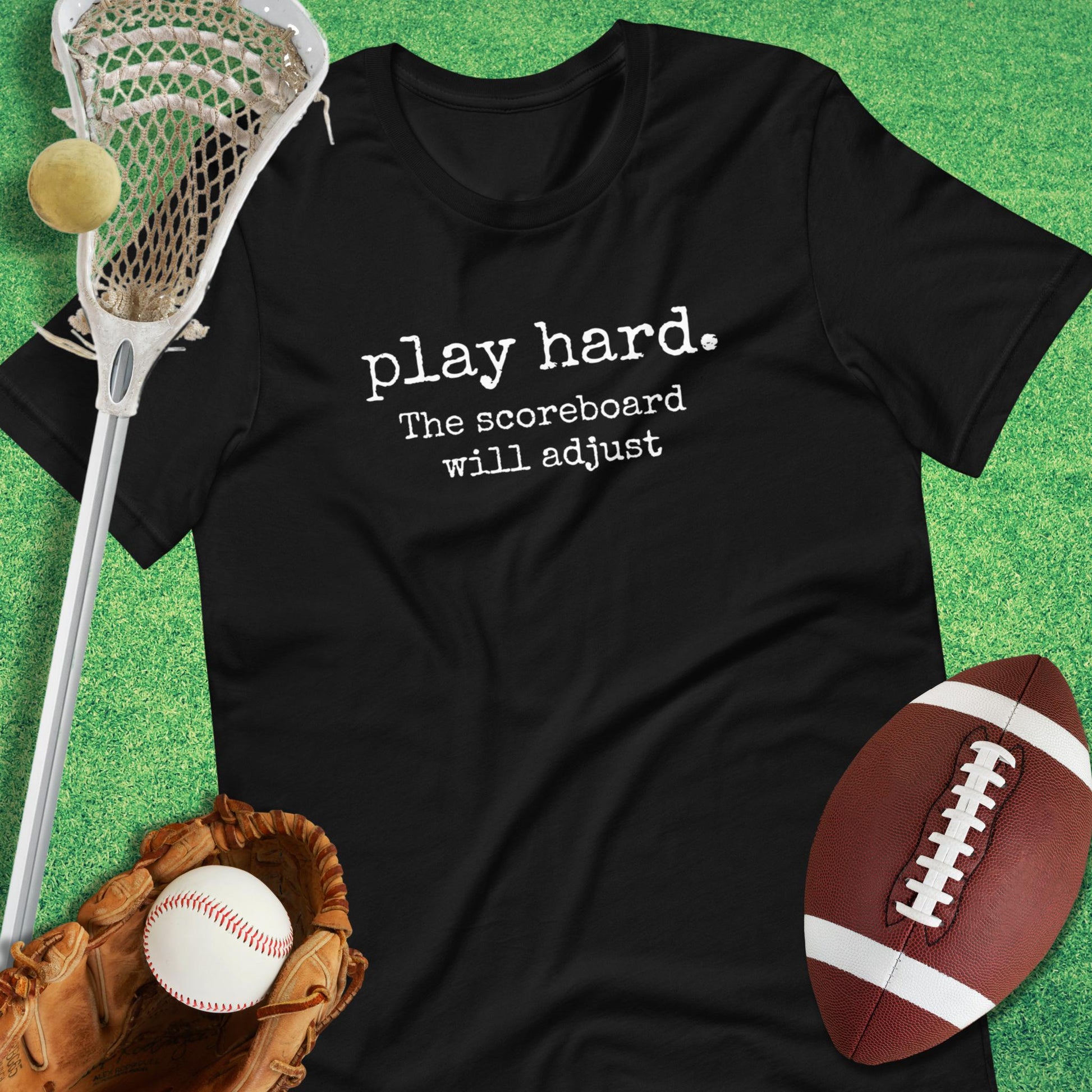 Play Hard T-Shirt in Black - motivational sports apparel | Sideline Gods
