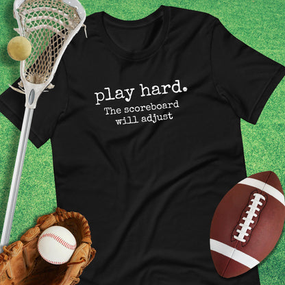 Play Hard T-Shirt in Black - motivational sports apparel | Sideline Gods