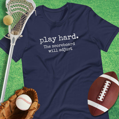 Play Hard T-Shirt in Navy - positive sports apparel | Sideline Gods