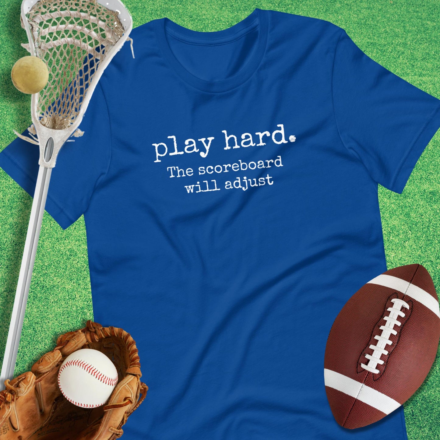 Play Hard T-Shirt in True Royal - motivational sports T-Shirt | Sideline Gods