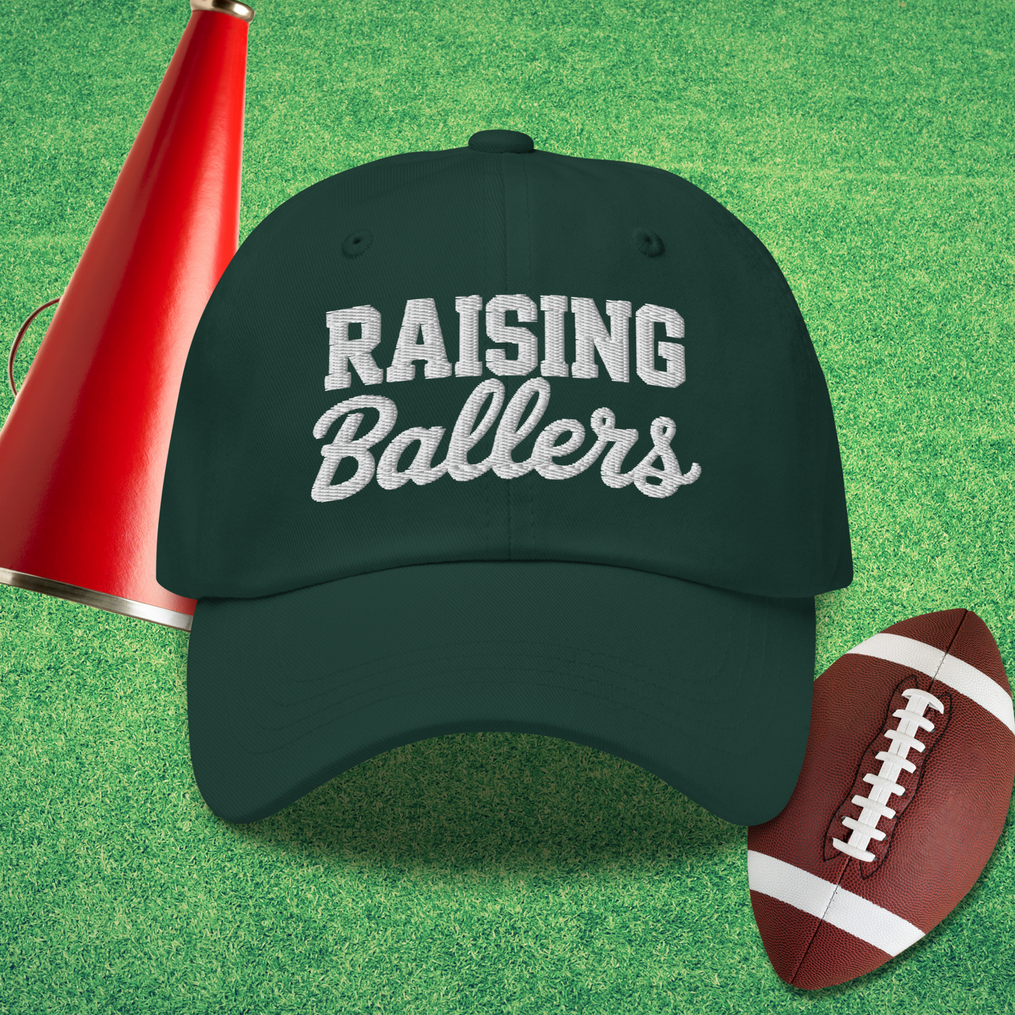Raising Ballers Dad Hat in Spruce - [Product type] - Gift for Volleyball Dad | Sideline Gods