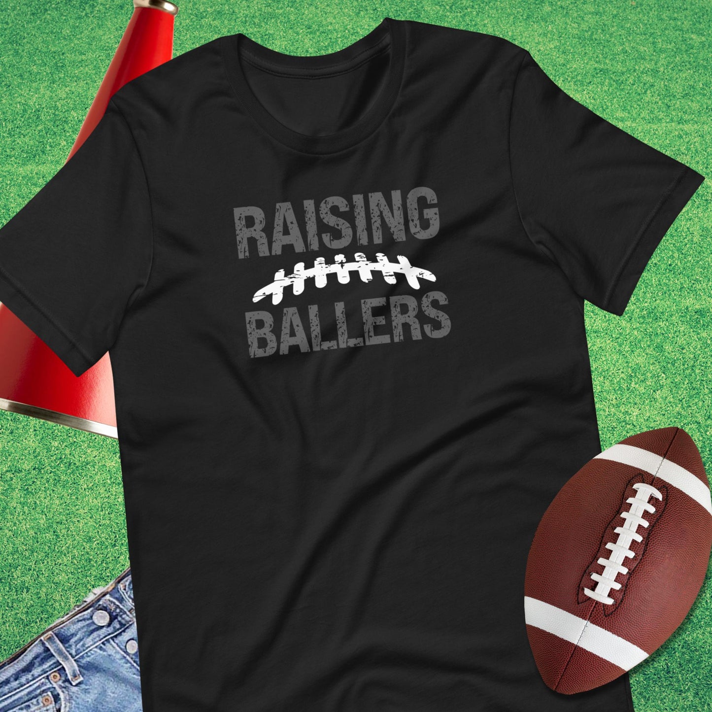 Raising Footballers T-Shirt in Vintage Black - Friday Night Lights Shirt by Sideline Gods