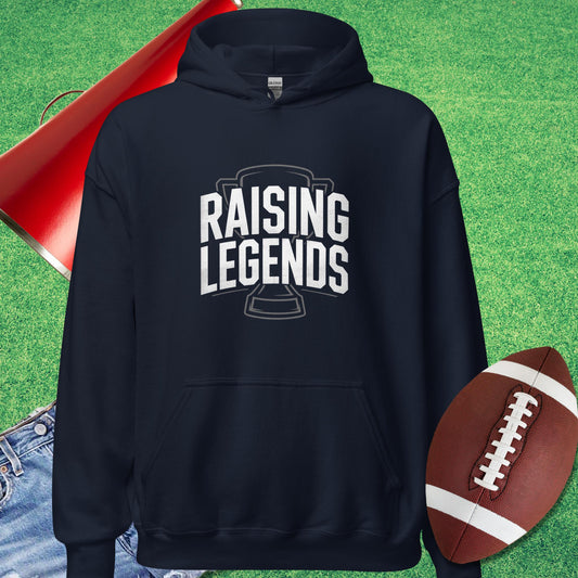 Raising Legends Hoodie in Navy Funny Parent Hoodie - Sideline Gods