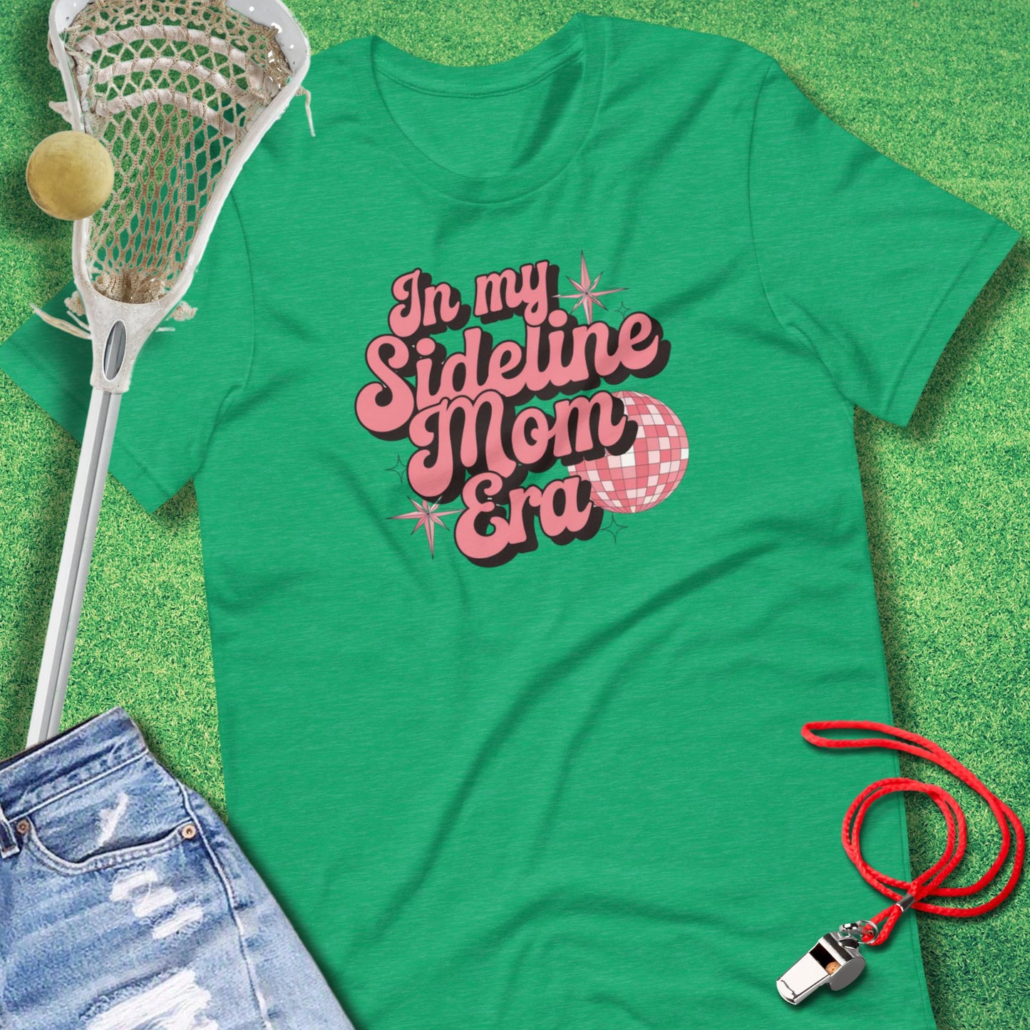 Sideline Mom Era T-Shirt in Heather Kelly - Cute Sports Mom T-Shirt | Sideline Gods