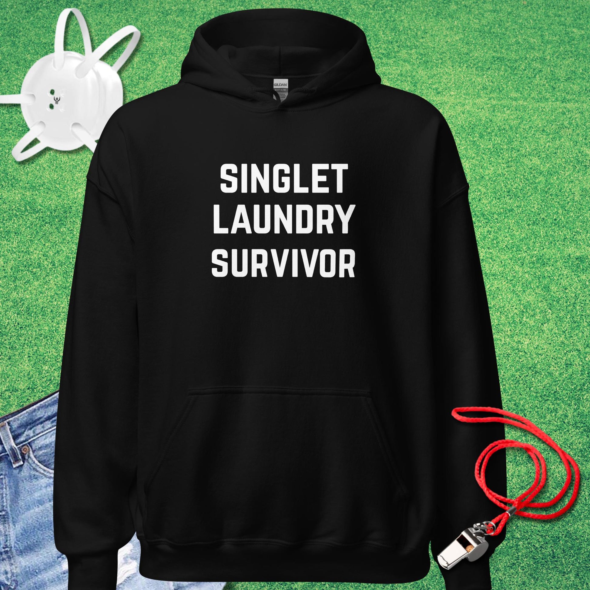 Singlet Laundry Survivor Hoodie in Black - Wrestling Mom Tournament Hoodie | Sideline Gods