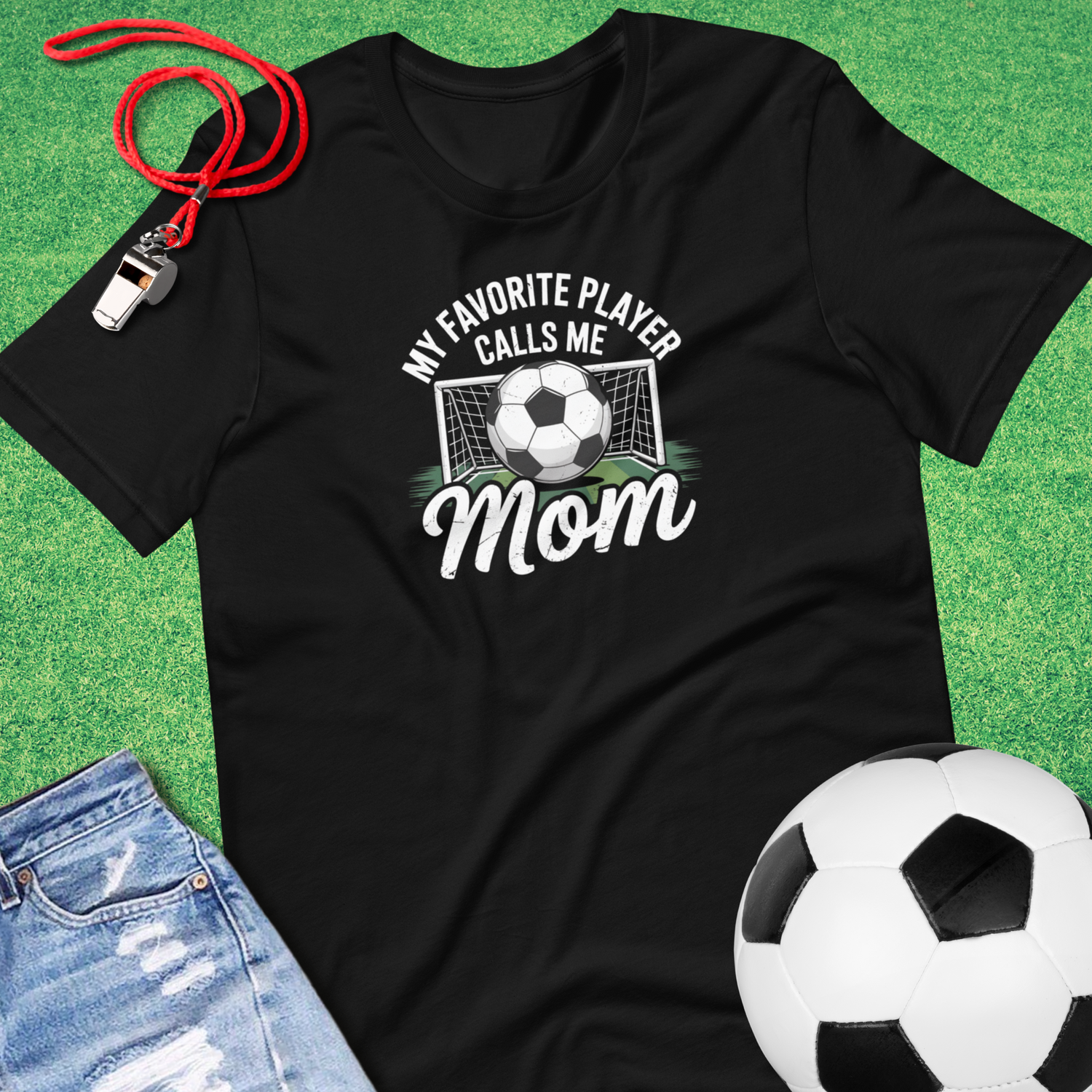 Casual soccer tee showing pride and humor for parents