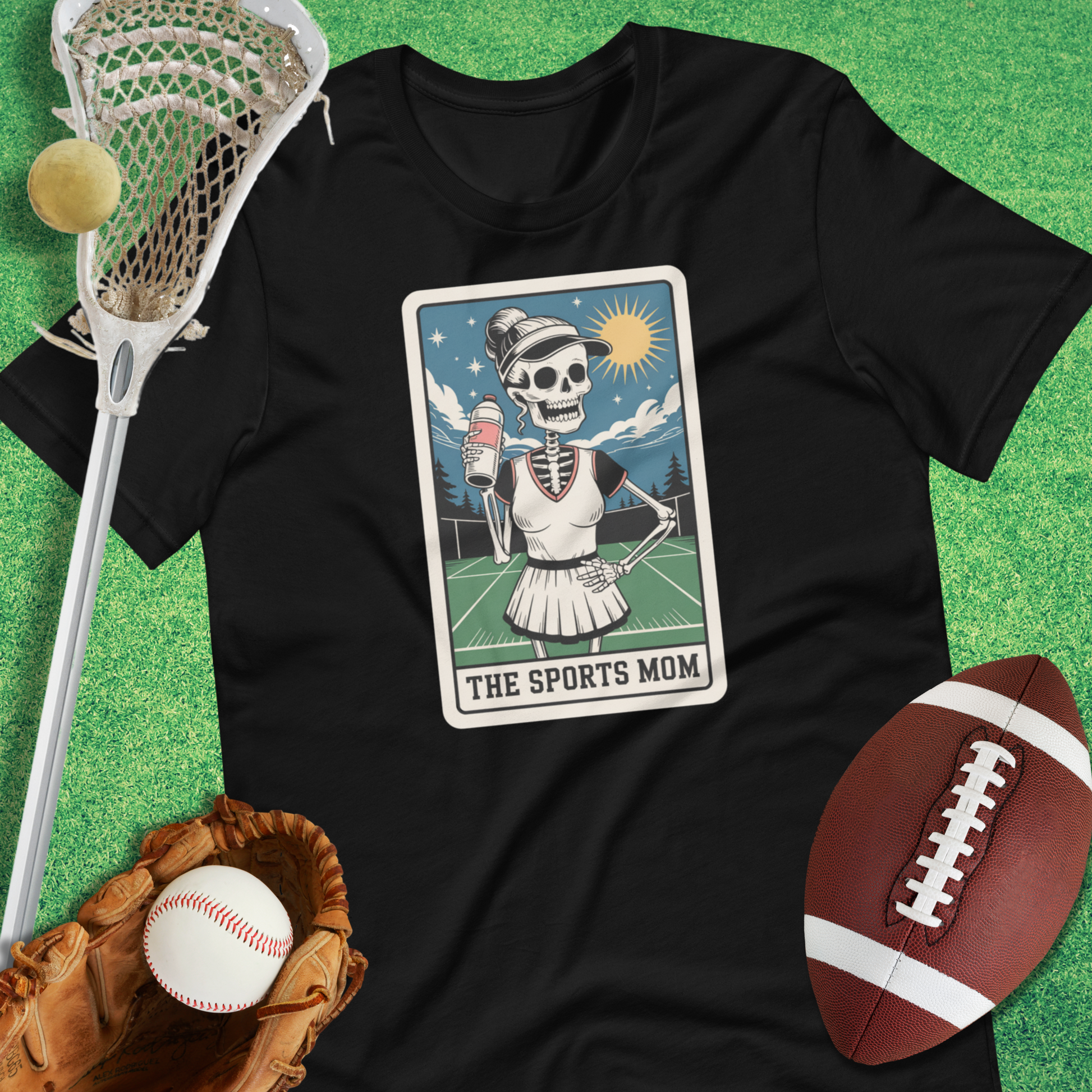 Sports Mom Tarot Card T-Shirt in Black - Sports Mom Gift | Sideline Gods