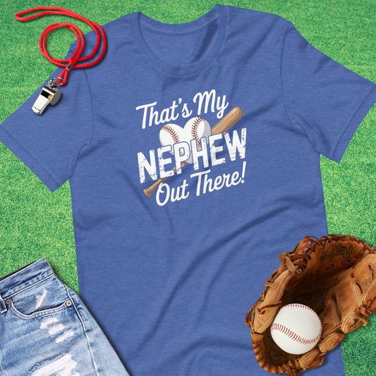 That's My Baseball Nephew T-Shirt in Heather True Royal - Baseball Aunt T-Shirt | Sideline Gods