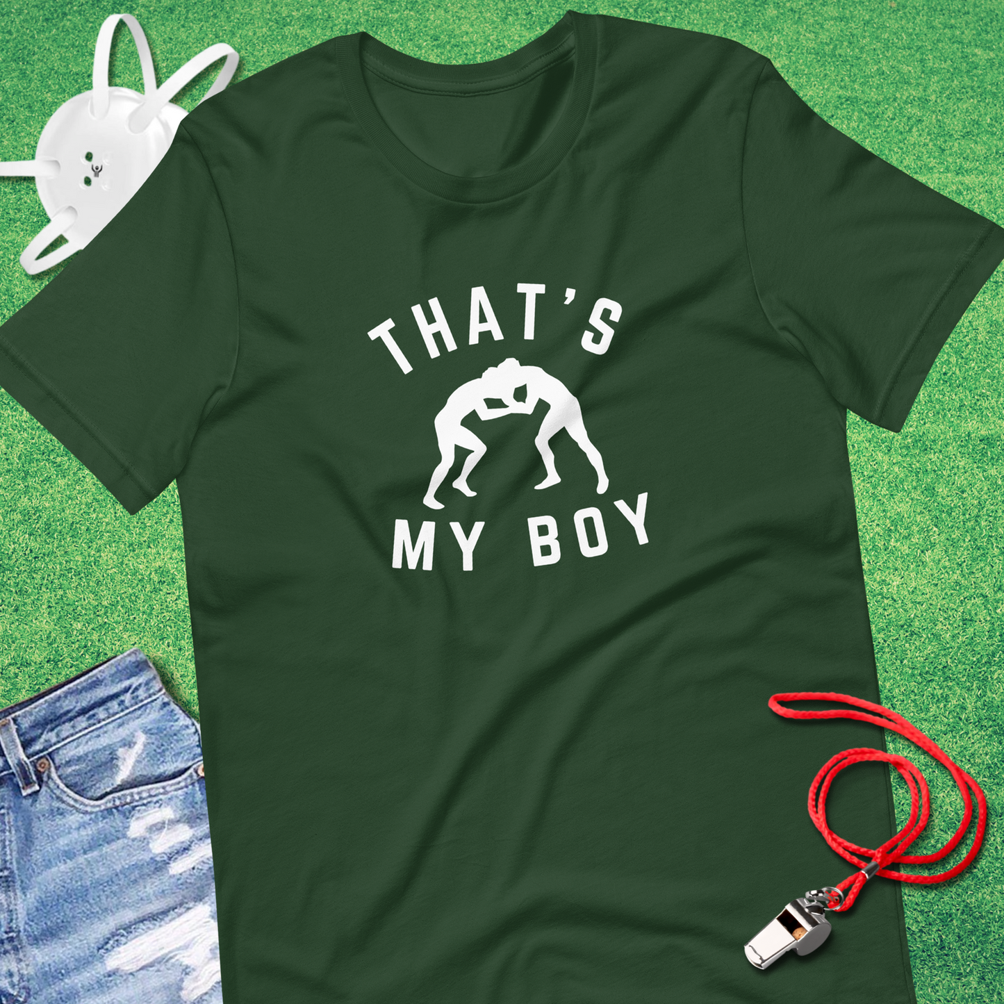 That's My Boy Wrestler T-shirt in Forest - Wrestling Mom T-Shirt | Sideline Gods