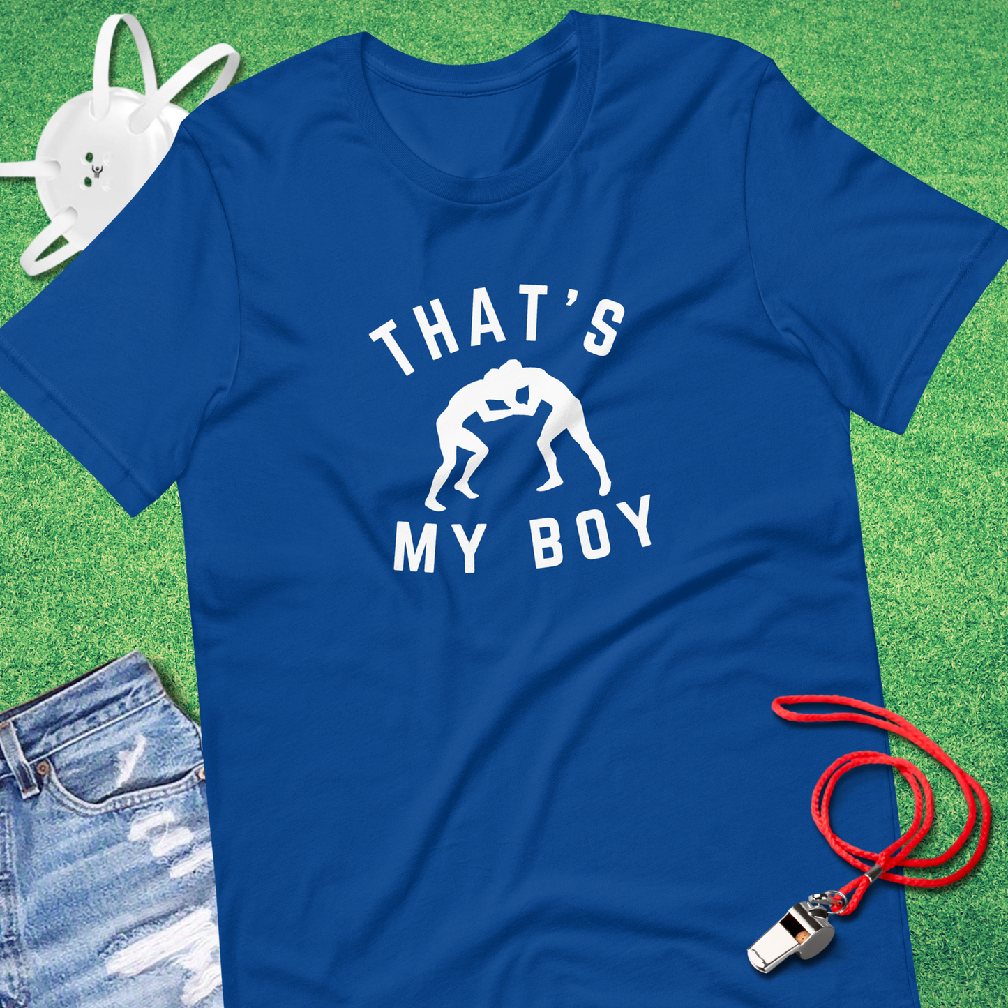 That's My Boy Wrestler T-shirt in True Royal - Wrestling Mom Gift | Sideline Gods