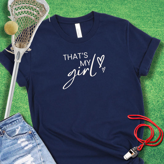 That's My Girl Script T-Shirt in Navy - Football Parent T-Shirt | Sideline Gods