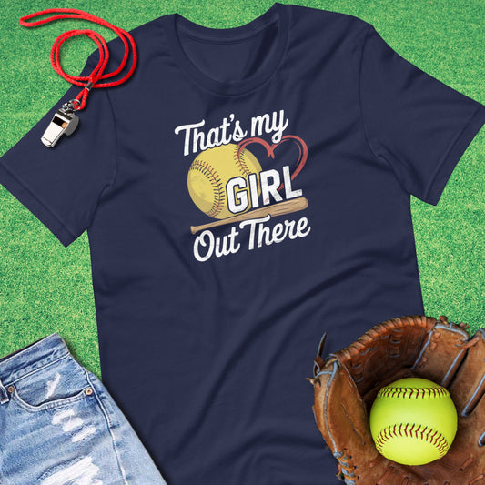 Thats My Girl Softball T-Shirt in Navy - Softball Mom T-Shirt | Sideline Gods