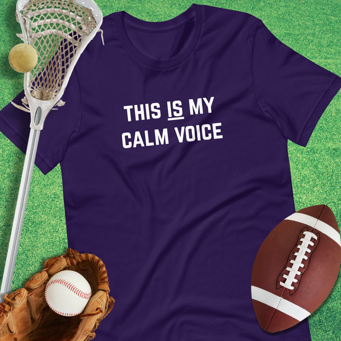 This Is My Calm Voice T-Shirt in Team Purple - funny sideline T-Shirt | Sideline Gods