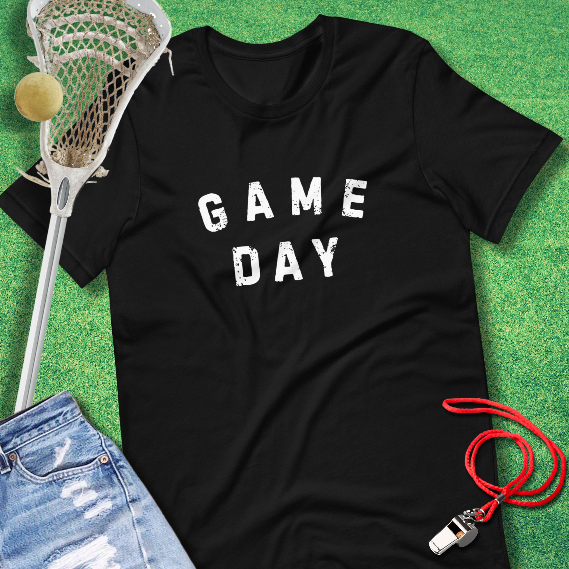 Vintage Game Day T-Shirt in Black - Minimalist Game Day T-Shirt | Sideline Gods