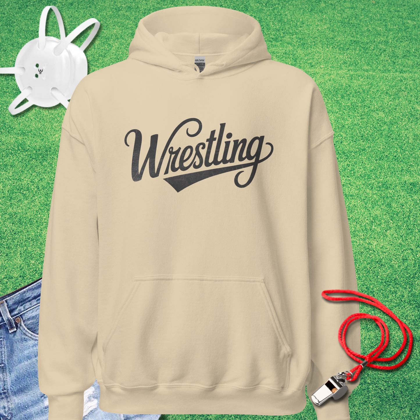 Vintage Wrestling Script Hoodie