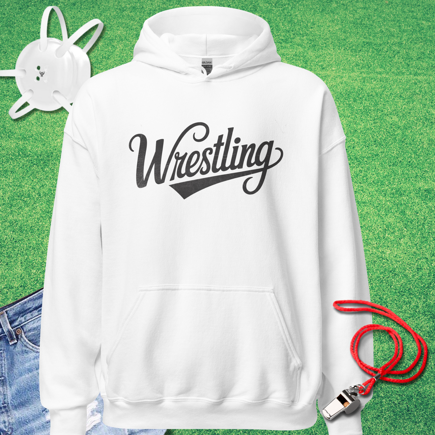 Vintage Wrestling Script Hoodie