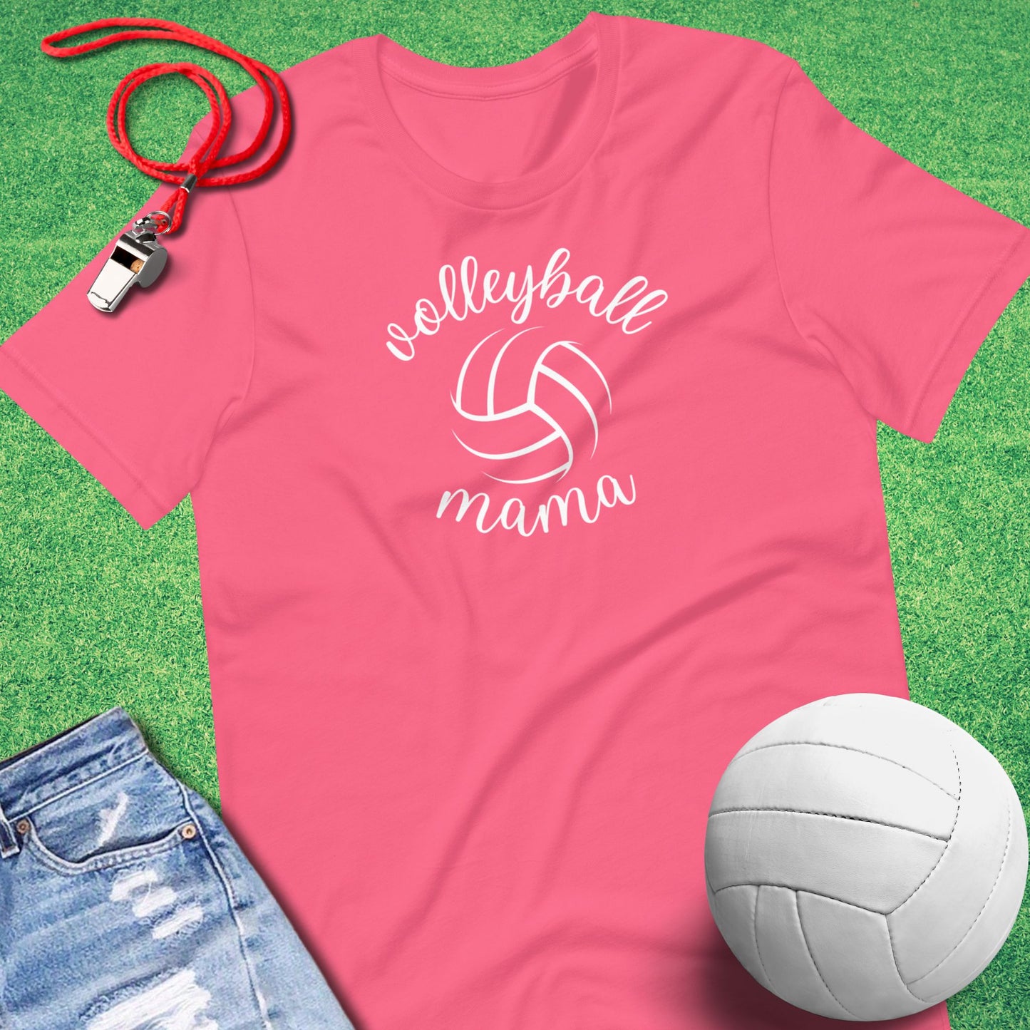 Volleyball Mama T-Shirt in Charity Pink - Volleyball Mom T-Shirt | Sideline Gods