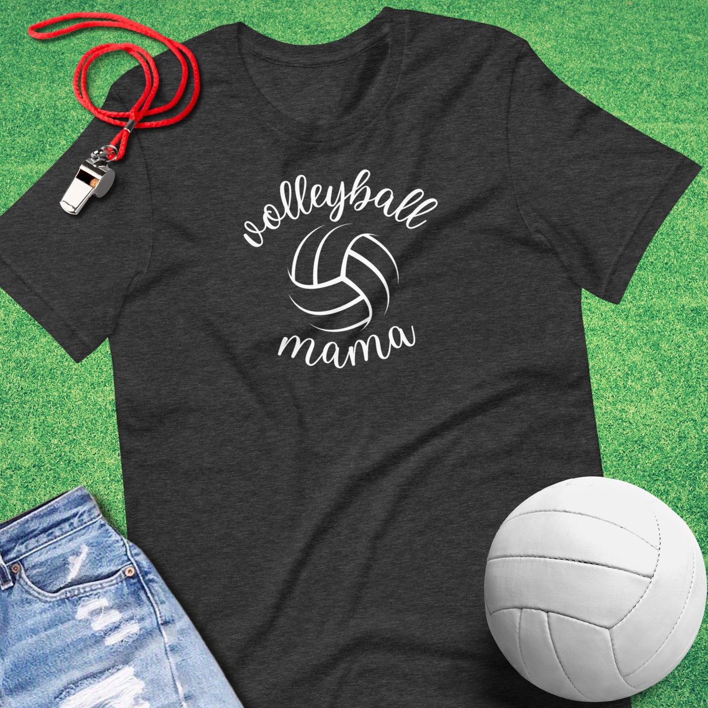 Volleyball Mama T-Shirt in Dark Grey Heather - Volleyball Mom Gift | Sideline Gods