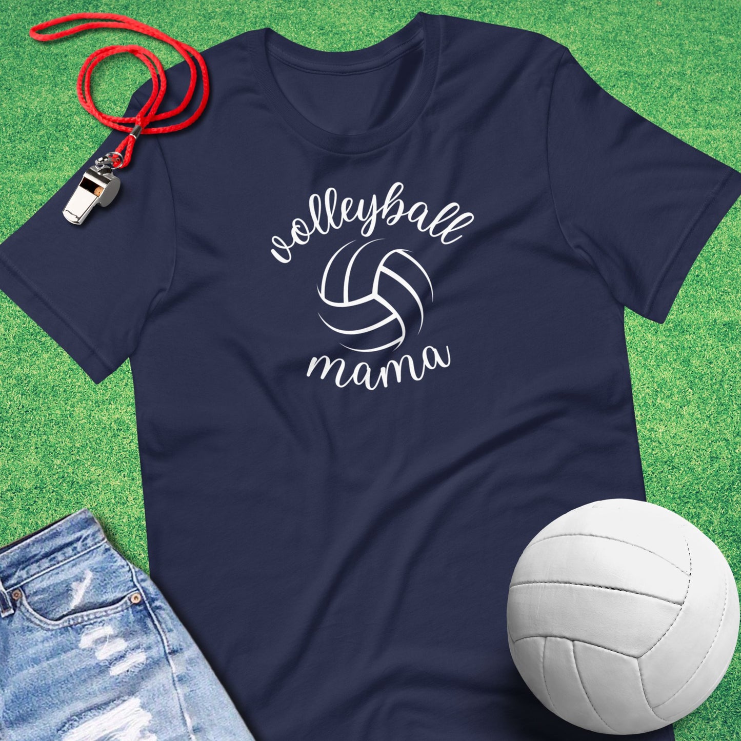 Volleyball Mama T-Shirt in Navy - Volleyball Mom Tournaments T-Shirt | Sideline Gods