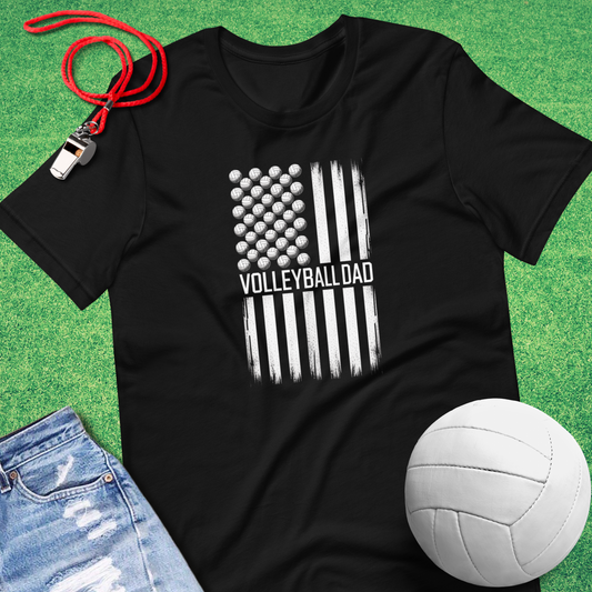 Volleyball Dad Flag T-Shirt