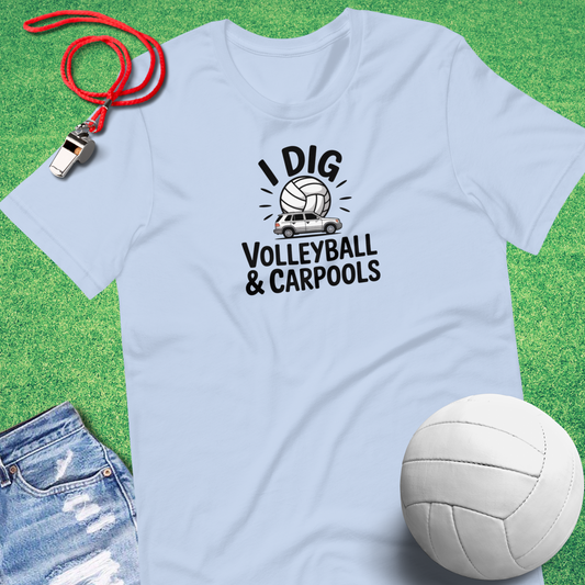 Volleyball and Carpool T-Shirt