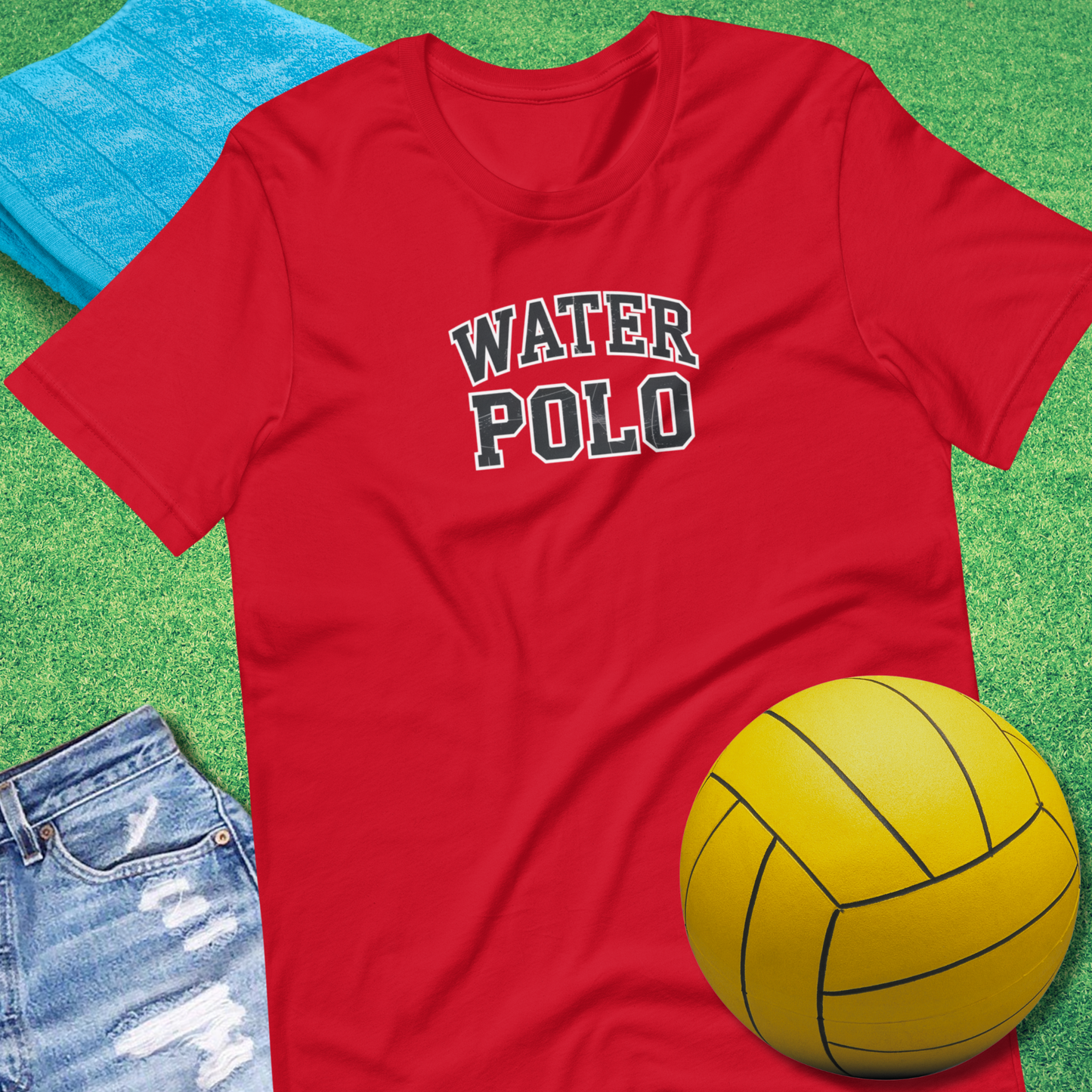 Water Polo T-Shirt in Red - Minimalist Water Polo T-Shirt | Sideline Gods