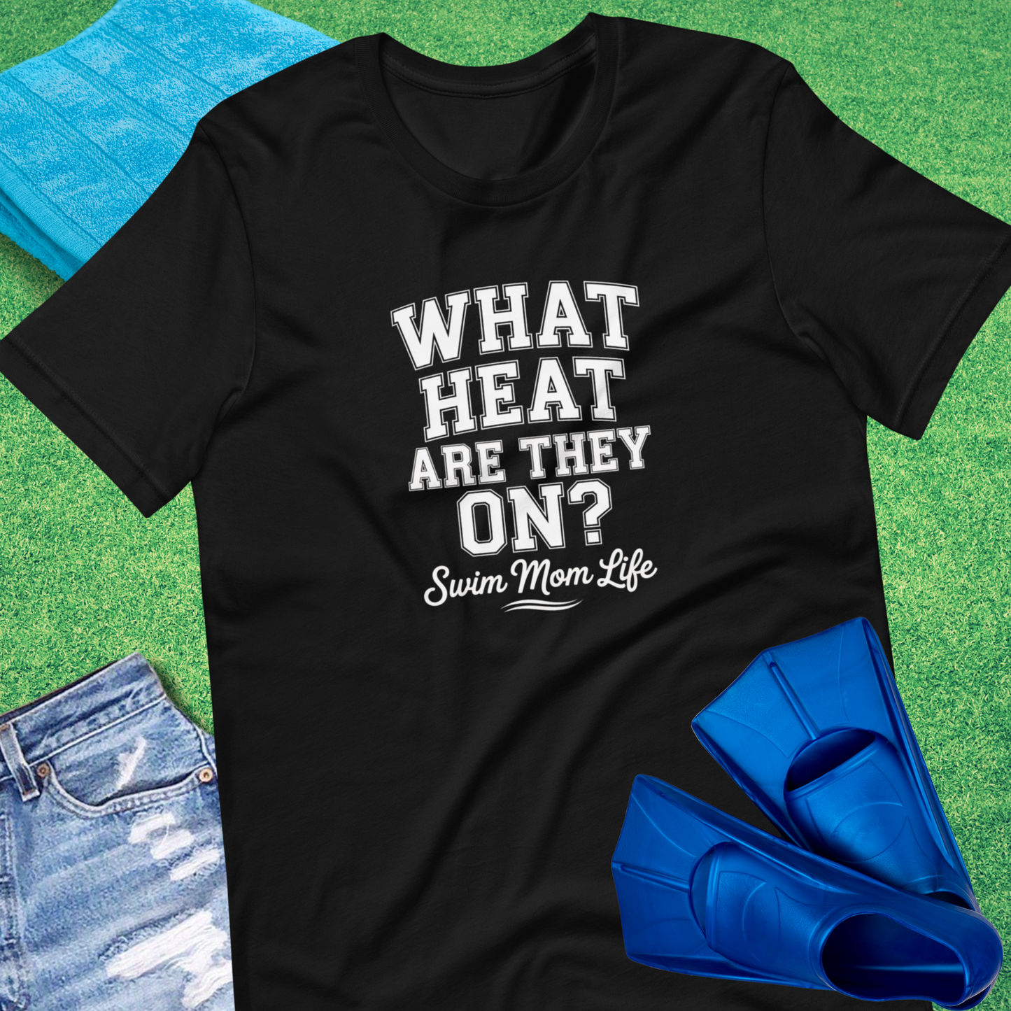 What Heat Are They On T-shirt in Black - Funny Swim Team Gear | Sideline Gods