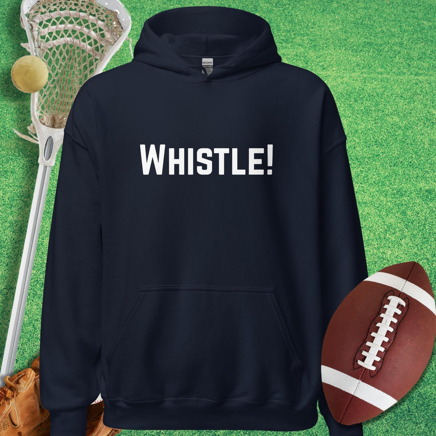 Whistle Hoodie in Navy - sports parents Hoodie | Sideline Gods