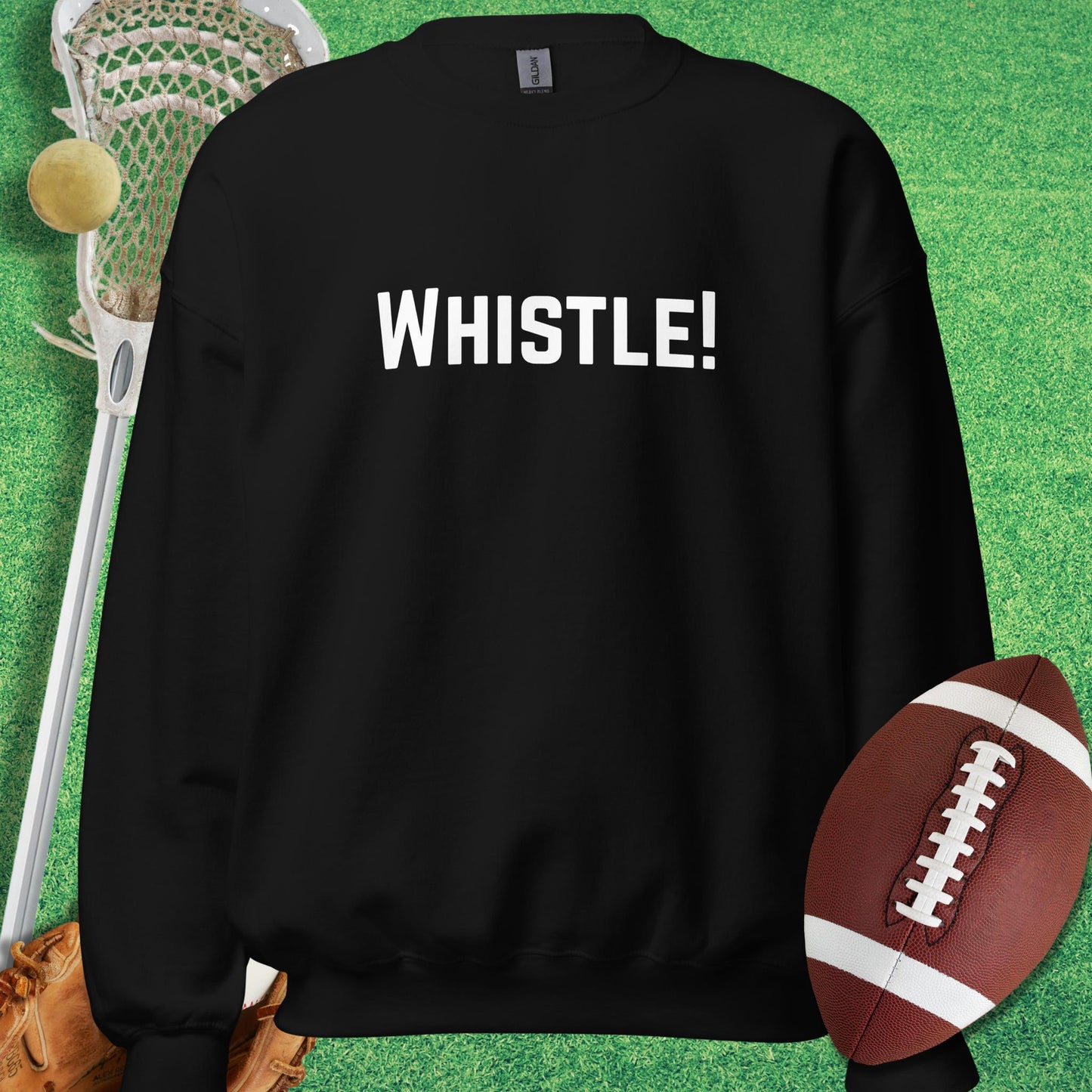 Whistle Sweatshirt in Black - sports humor Sweatshirt | Sideline Gods