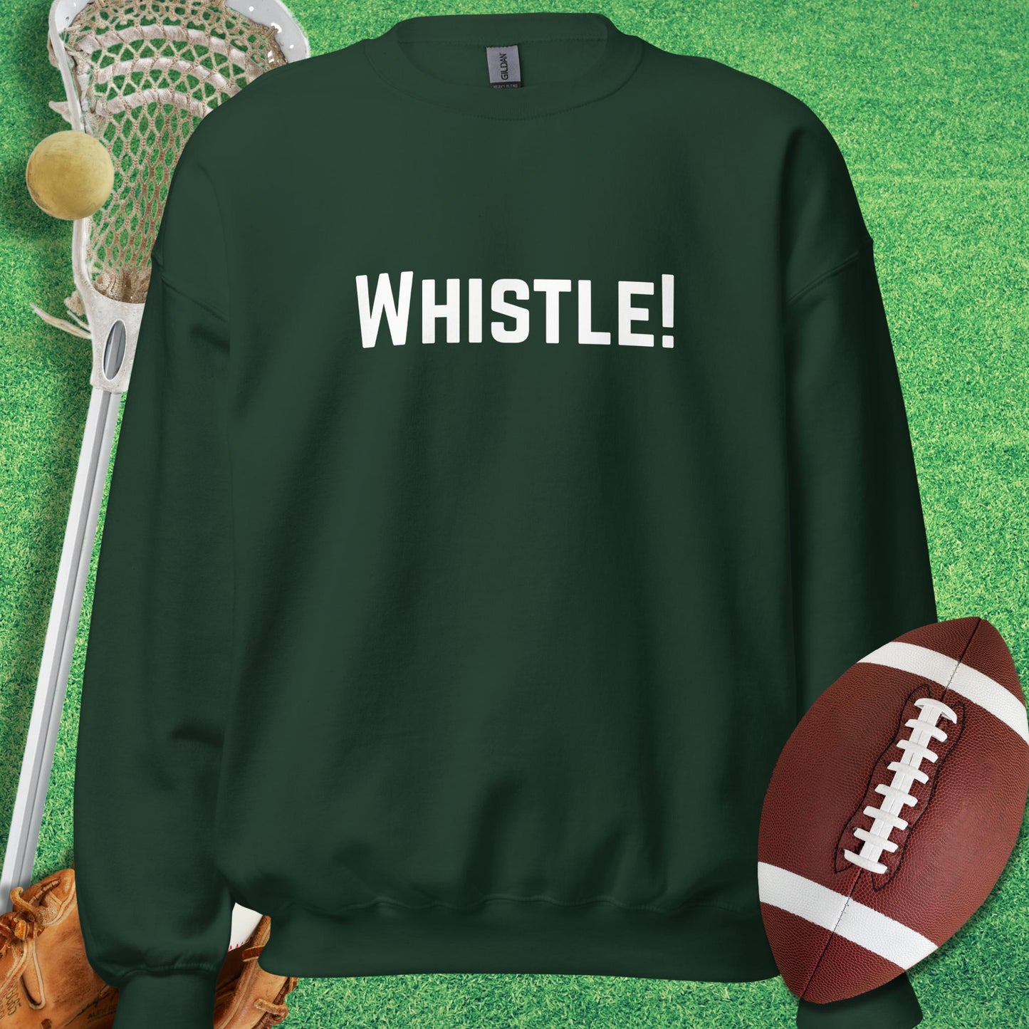 Whistle Sweatshirt in Forest Green - game day Sweatshirt | Sideline Gods